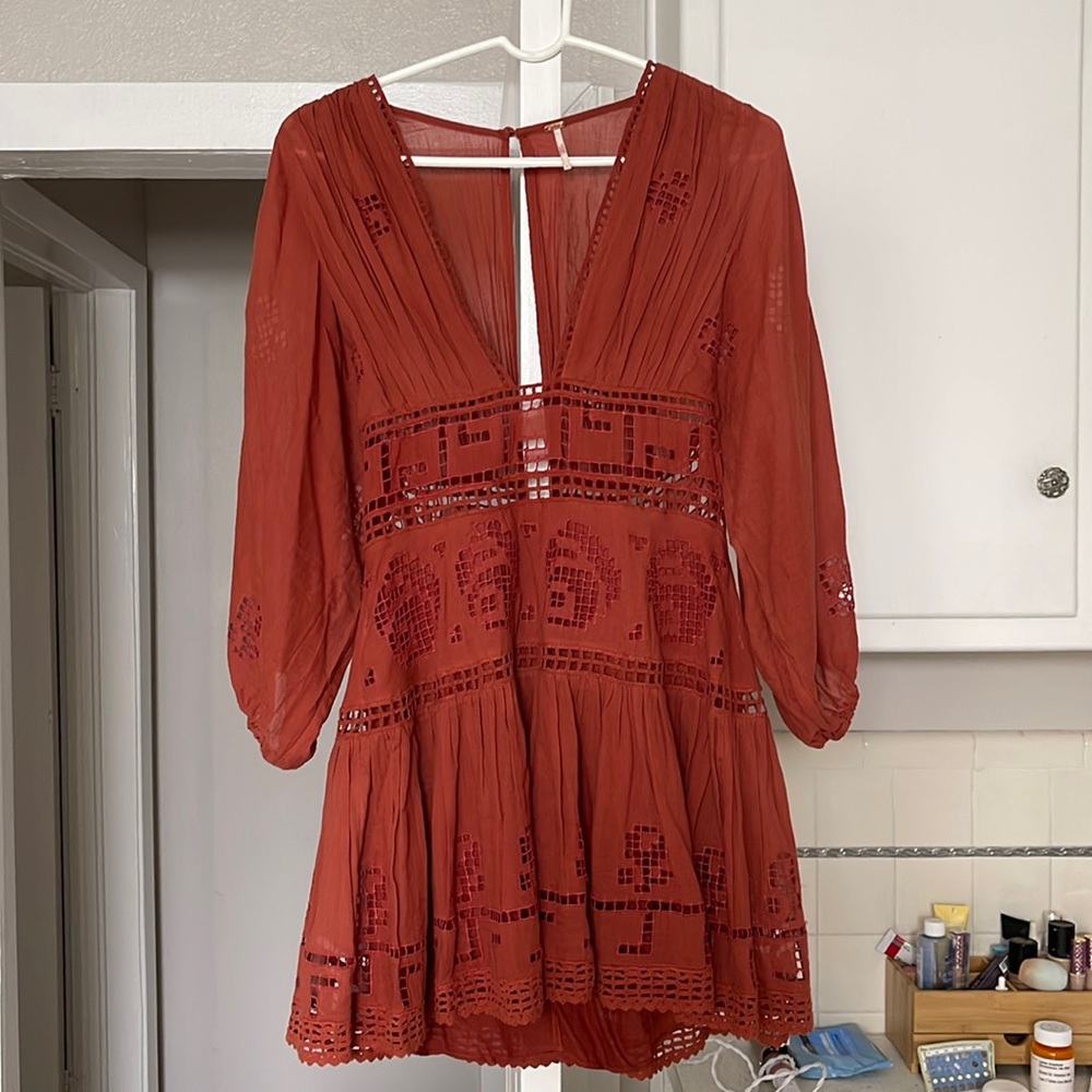Free people mini dress - rust